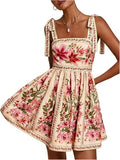 Boho Dresses for Women Tropical Summer Dresses Mini Dress Sundress | Floral
